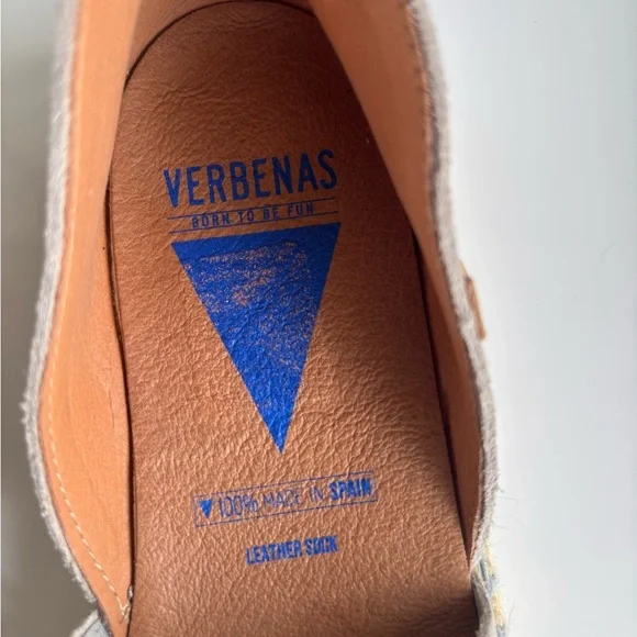 Verbenas Carmen Serraje Piedra Suede Espadrille Flat Shoes Size 41/ US 10.5/11 - Picture 6 of 16